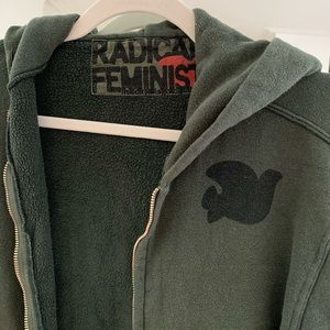 Free city zip up hoodie - radical feminist